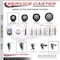 Service Caster 3 Inch Black Polyurethane Swivel 58 Inch Threaded Stem Caster Set 2 Total Lock Brakes SCC-TSTTL20S314-PPUB-BLK-58212-2-S-2 - alternate 2
